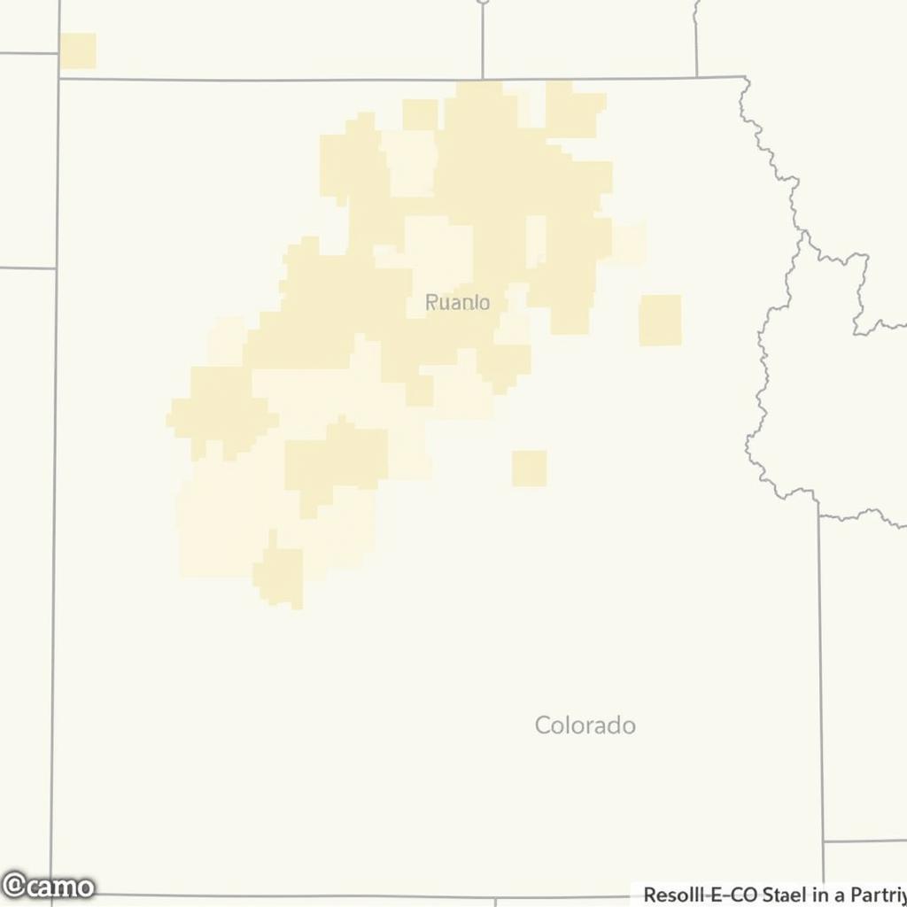 Map showcasing locations of various food pantries in Pueblo, Colorado