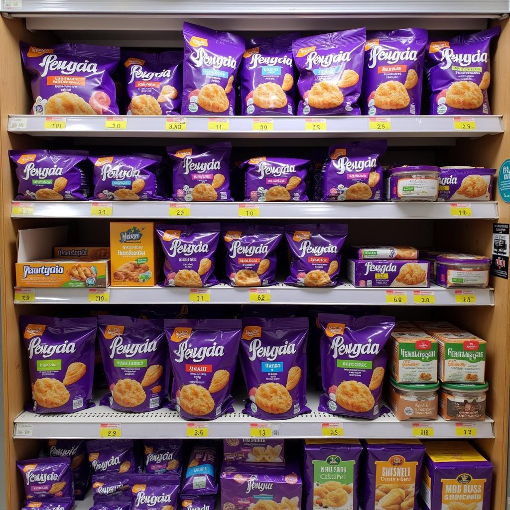 Purple Packaging Standing Out on a Supermarket Shelf