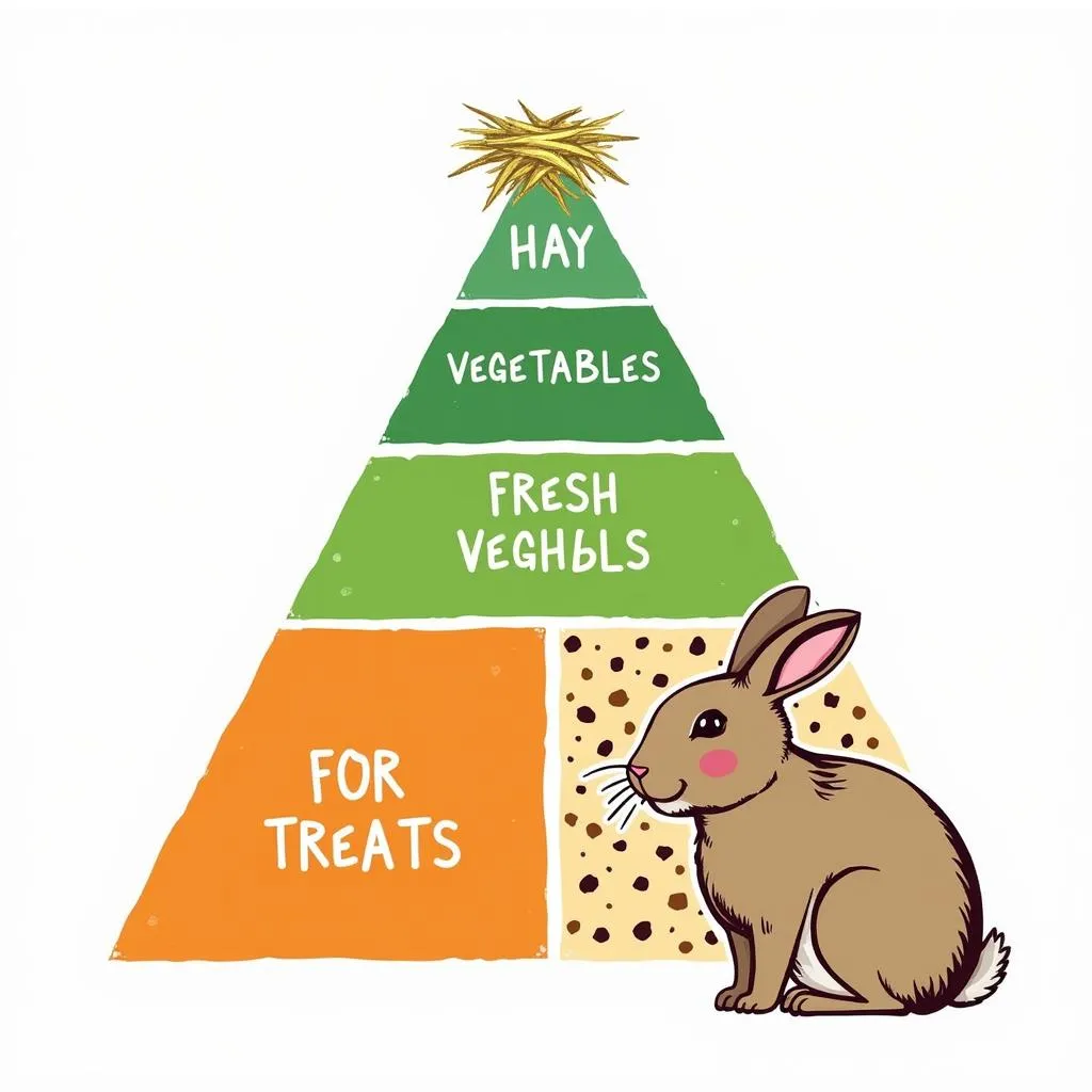 Illustration of a Rabbit Food Pyramid