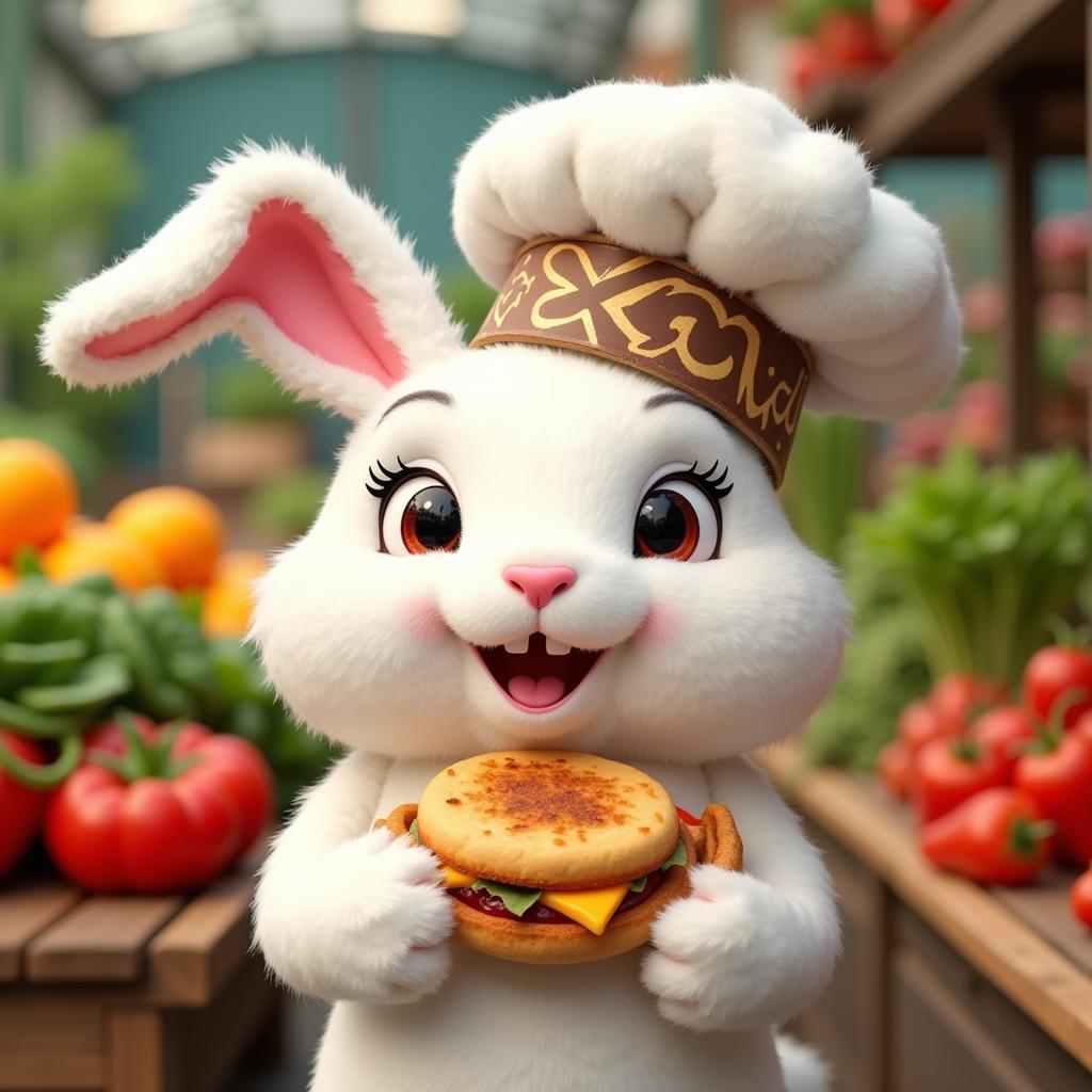 Rabbit Mascot Featured in NYT Article for a Food Brand