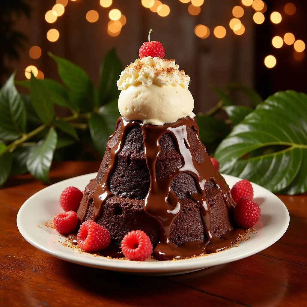 Rainforest Cafe Volcano Dessert