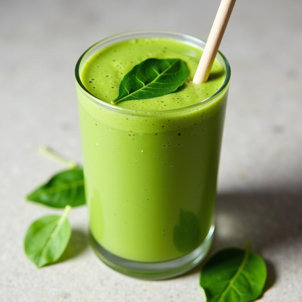 Refreshing Green Smoothie in a Glass