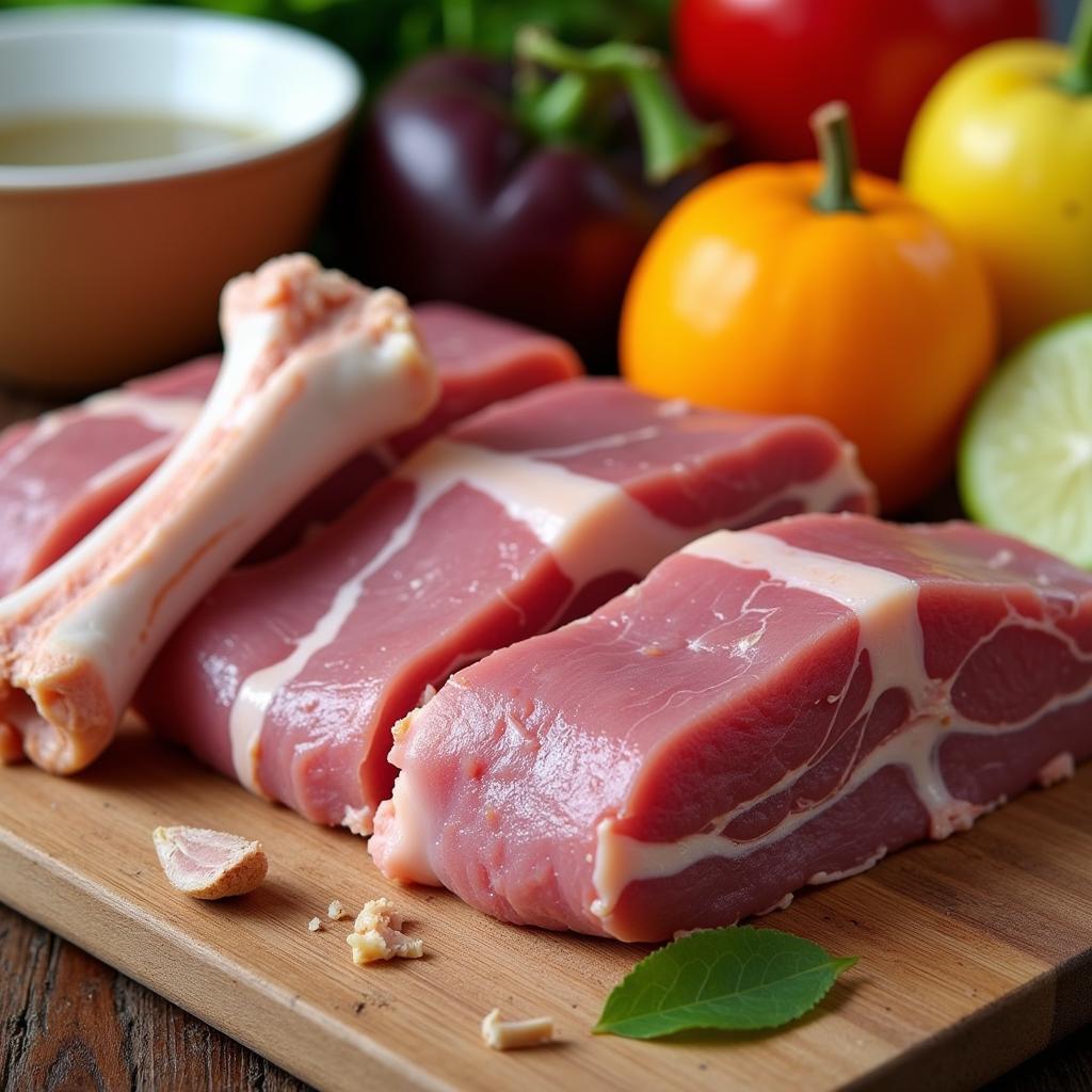 Raw Pork Ingredients for Dogs