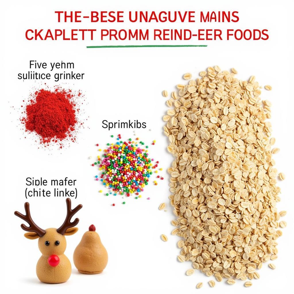 Reindeer Food Ingredients: Oatmeal, Glitter, and Sprinkles