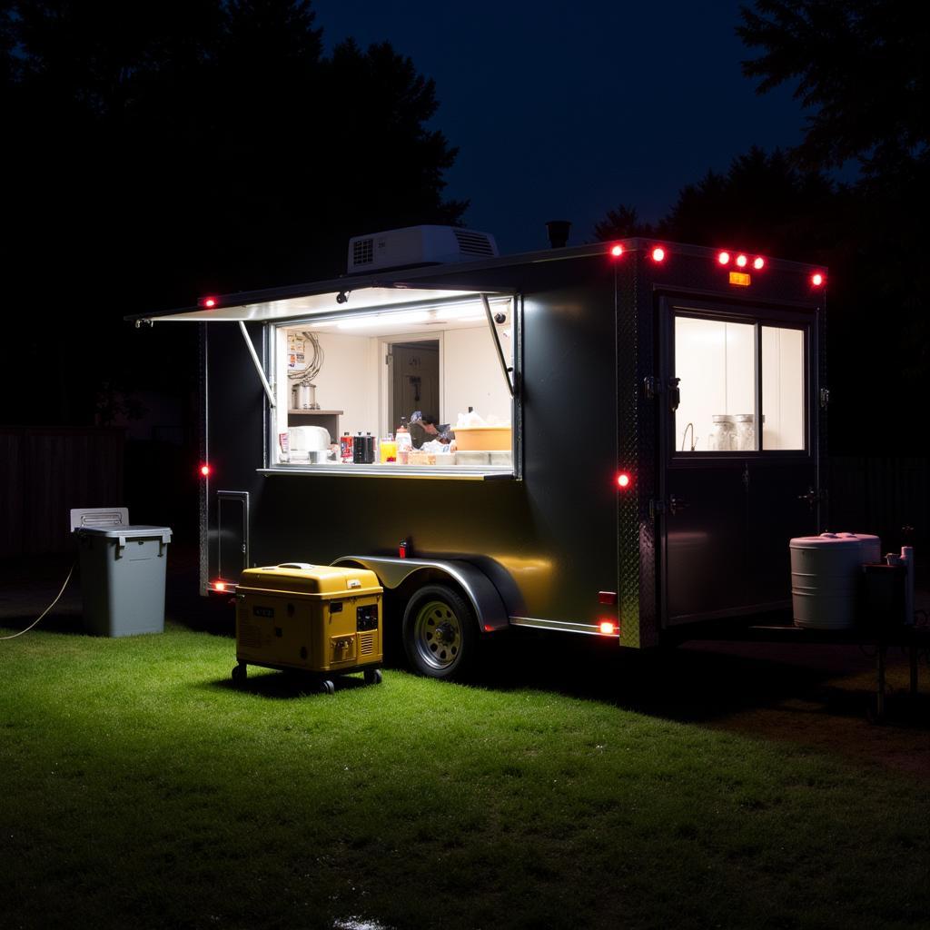 Food Trailer with a Reliable Generator