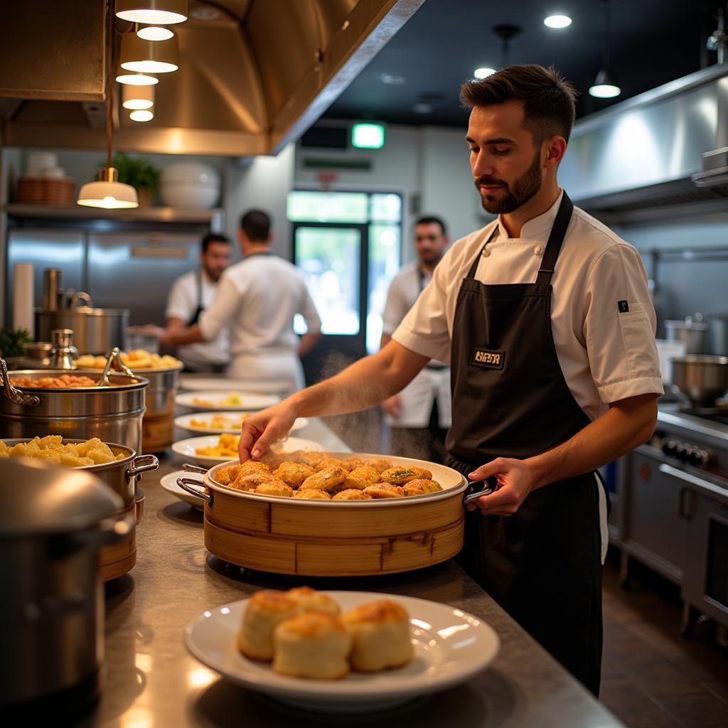 Efficient Food Preparation with a Restaurant Steamer