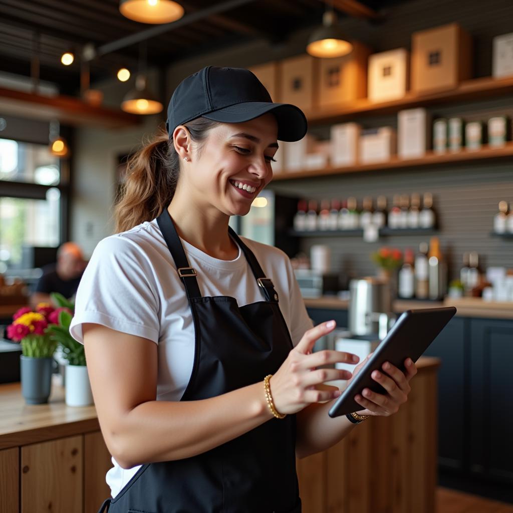 Restaurant Owner Ordering From Distributor