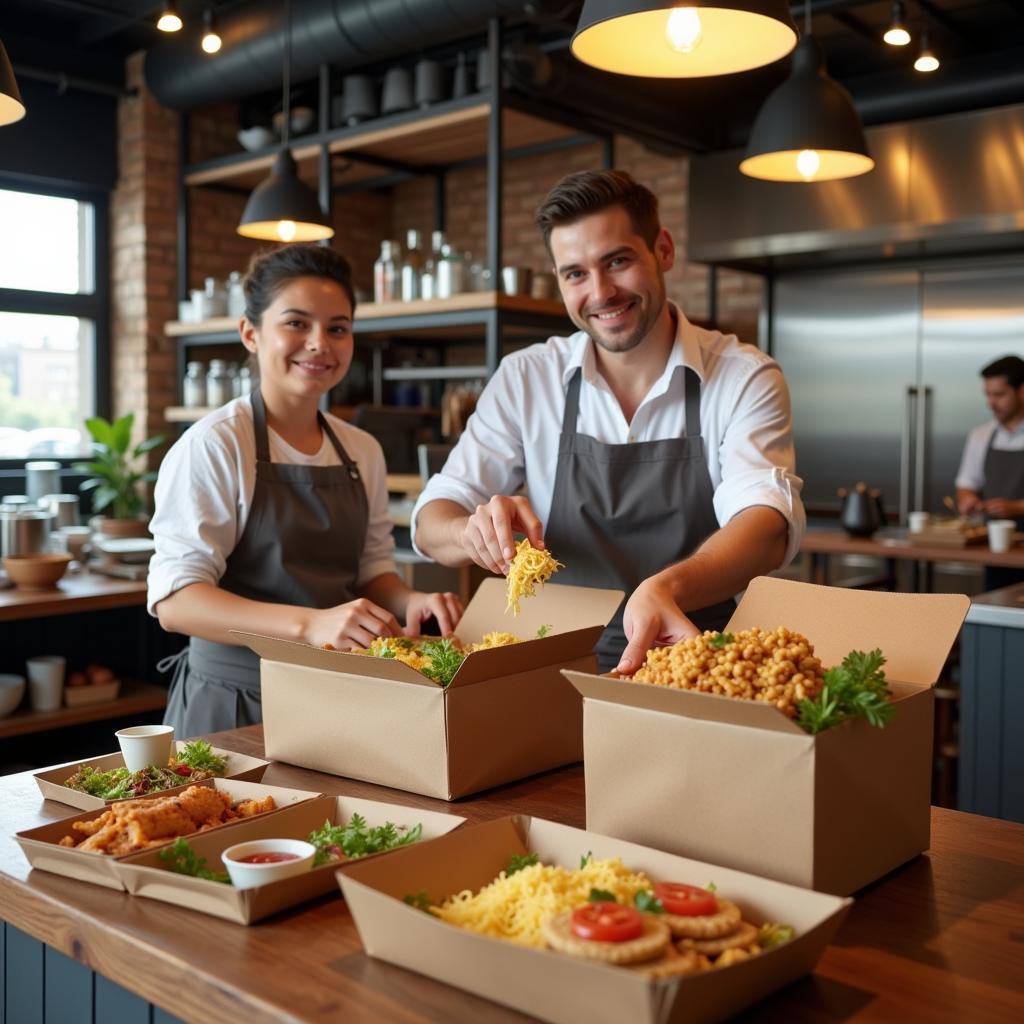 Restaurant Using Biodegradable Takeout Containers