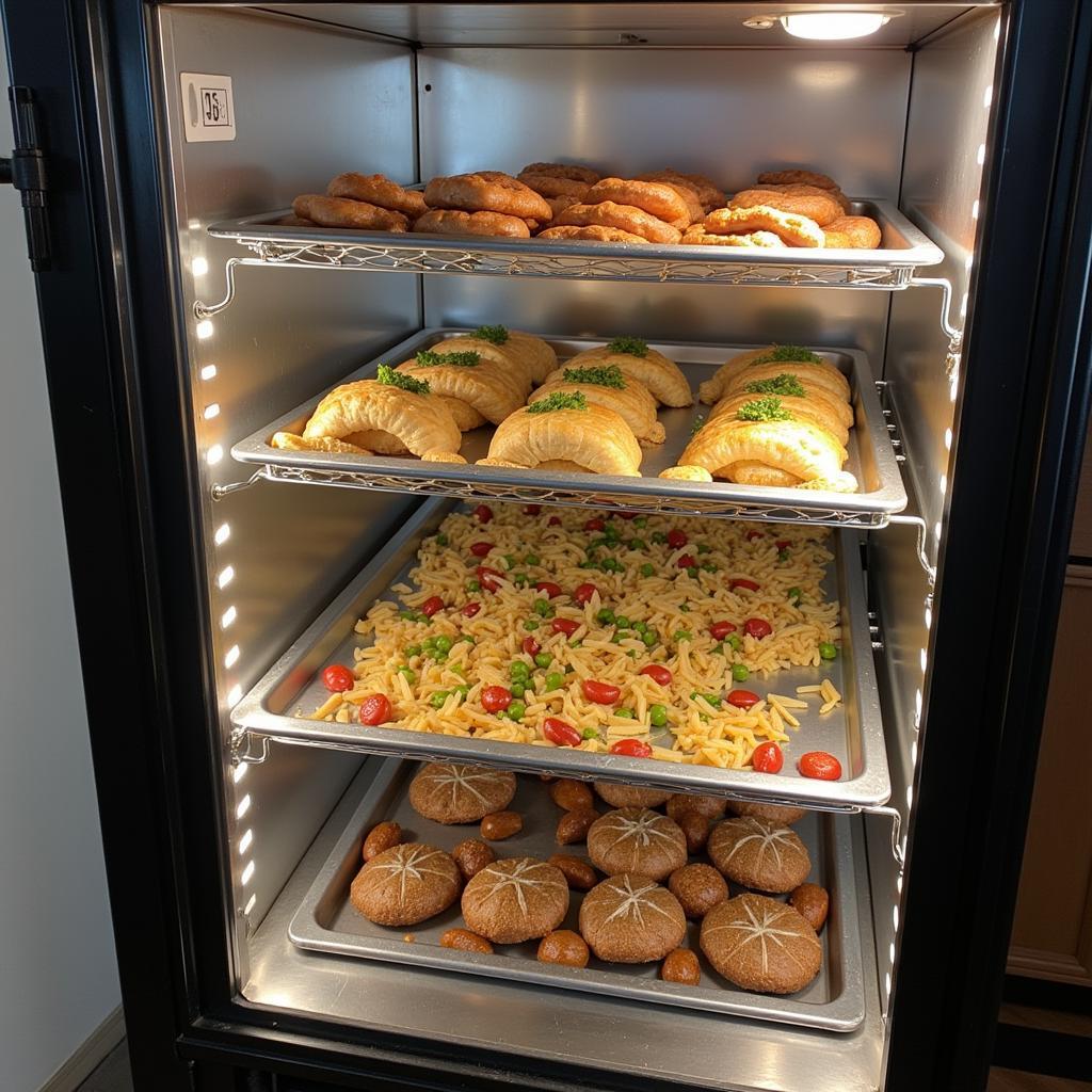 Stainless Steel Warming Cabinet in a Restaurant Kitchen