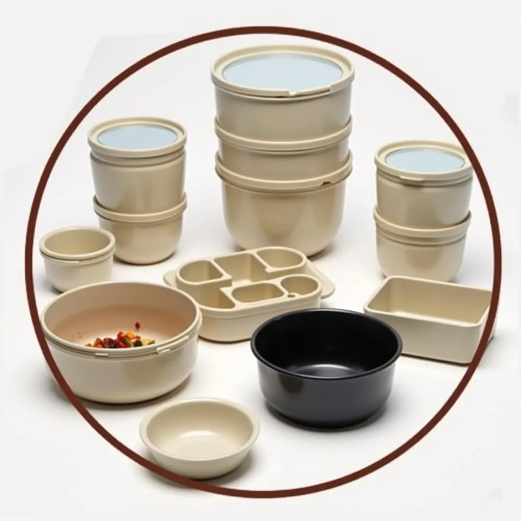 A variety of reusable food bowl containers