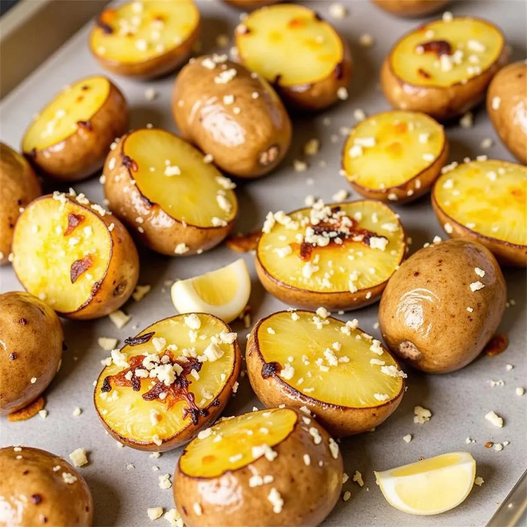 Roasted Potatoes with Garlic and Parmesan