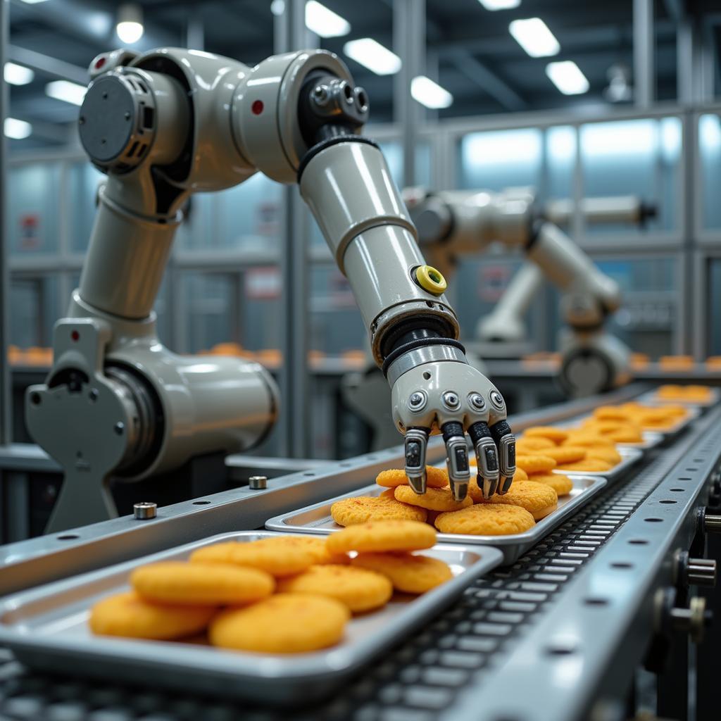 Robotic Arm in Food Production Line