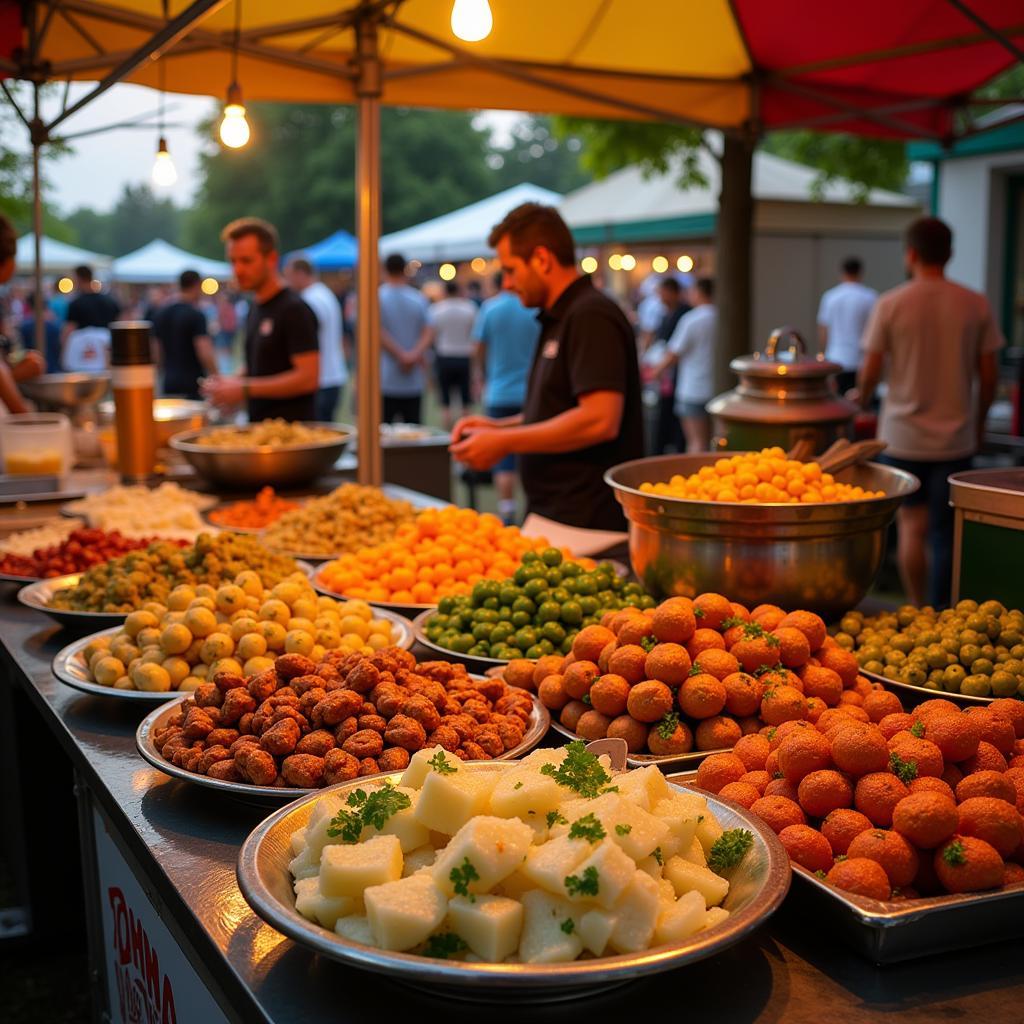 Food stalls at the Rockport Food and Wine Festival