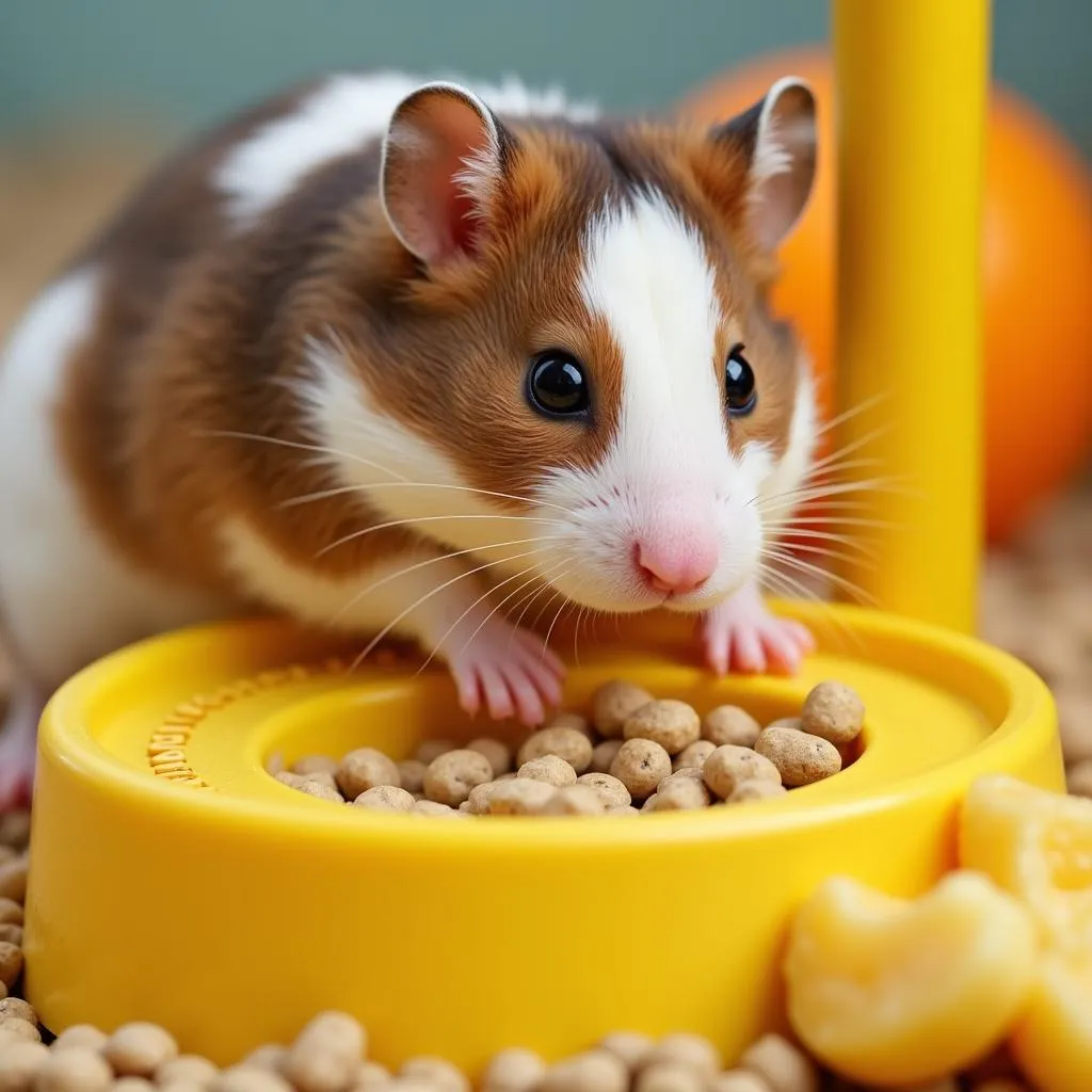 Rodent Using a Puzzle Feeder