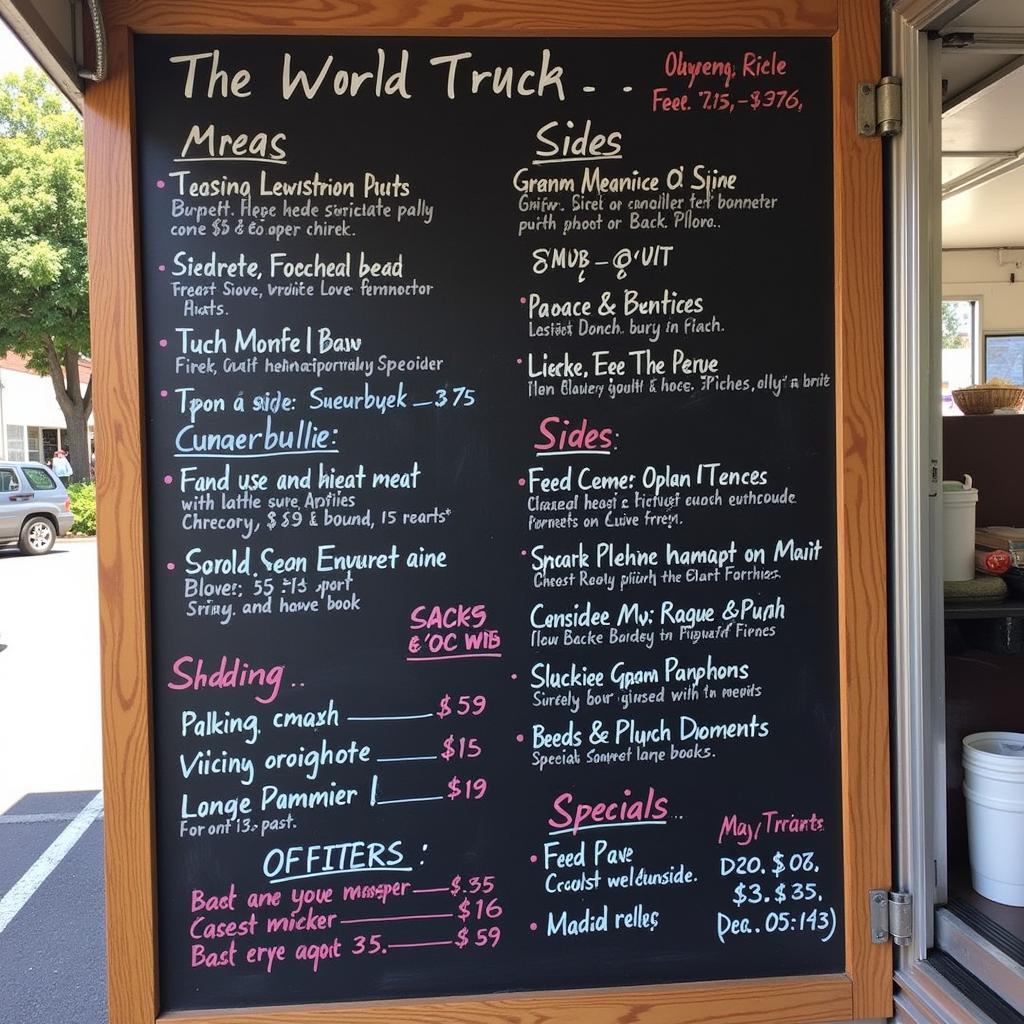 Sacramento BBQ Food Truck Menu