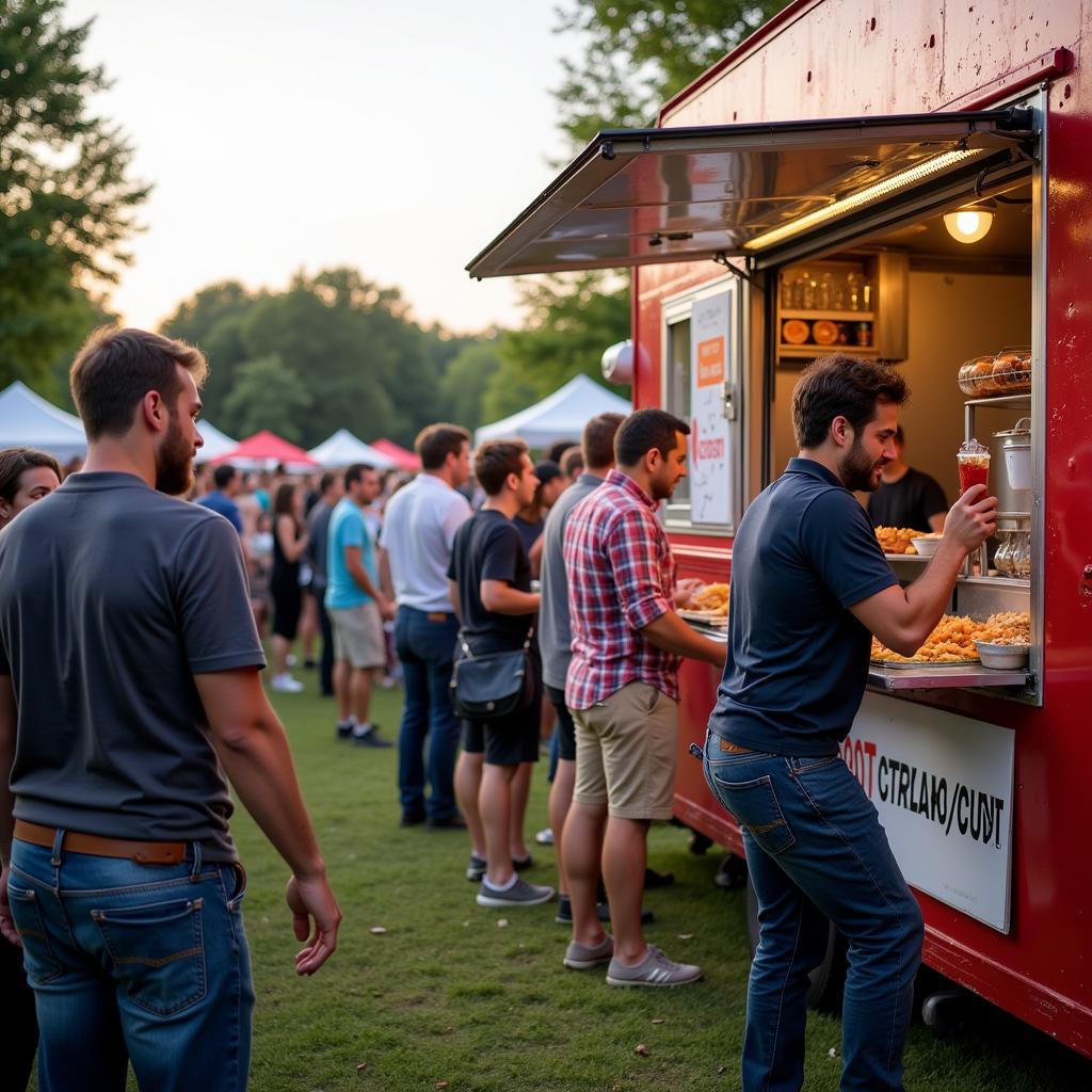 Food Truck Catering a Large Event in Sacramento