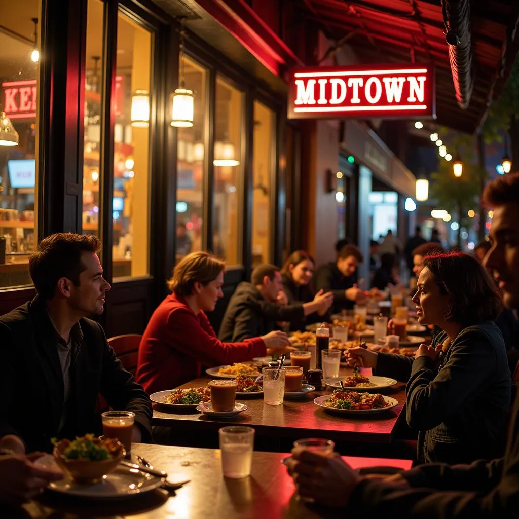 Lively Outdoor Dining Scene in Midtown Sacramento