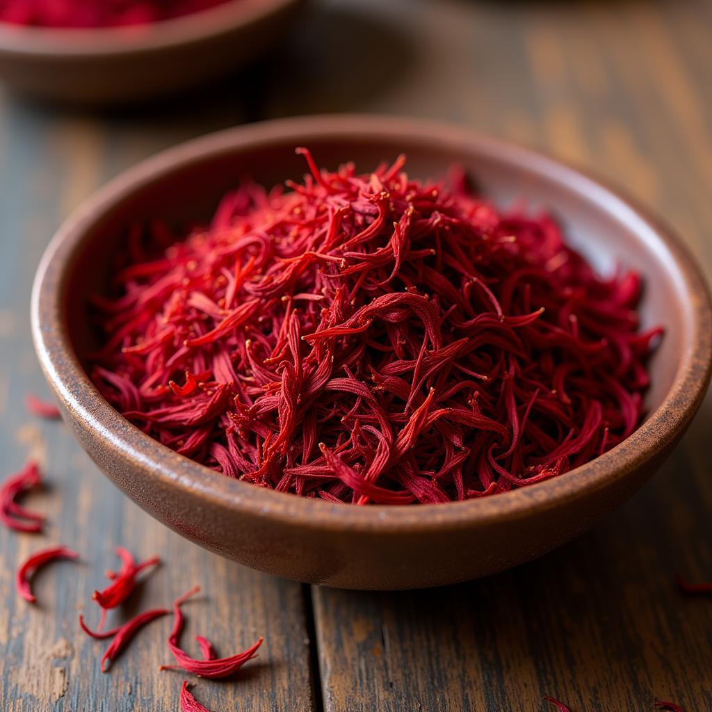 Saffron Threads in a Bowl