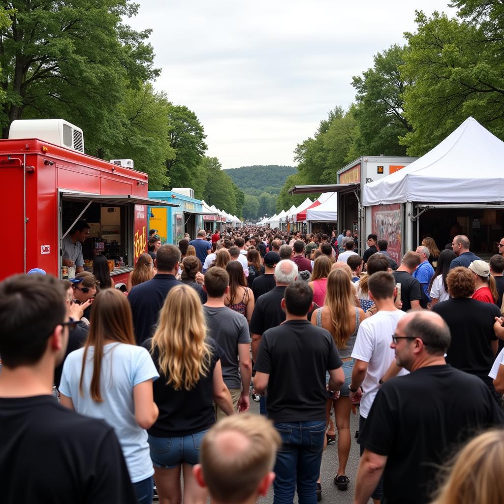 Crowds gather at the Saint Paul Food Truck Festival