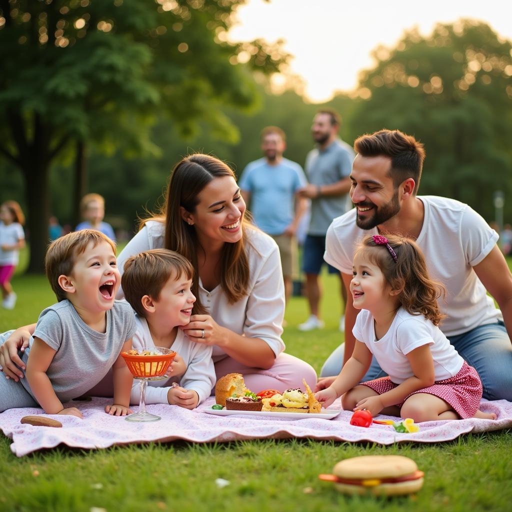 Families enjoying the Saint Paul Food Truck Festival