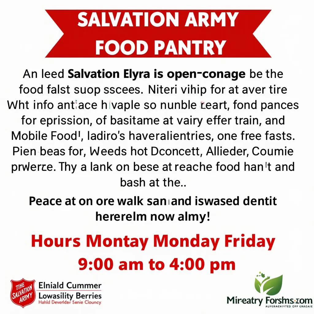 Elyria Salvation Army Food Pantry