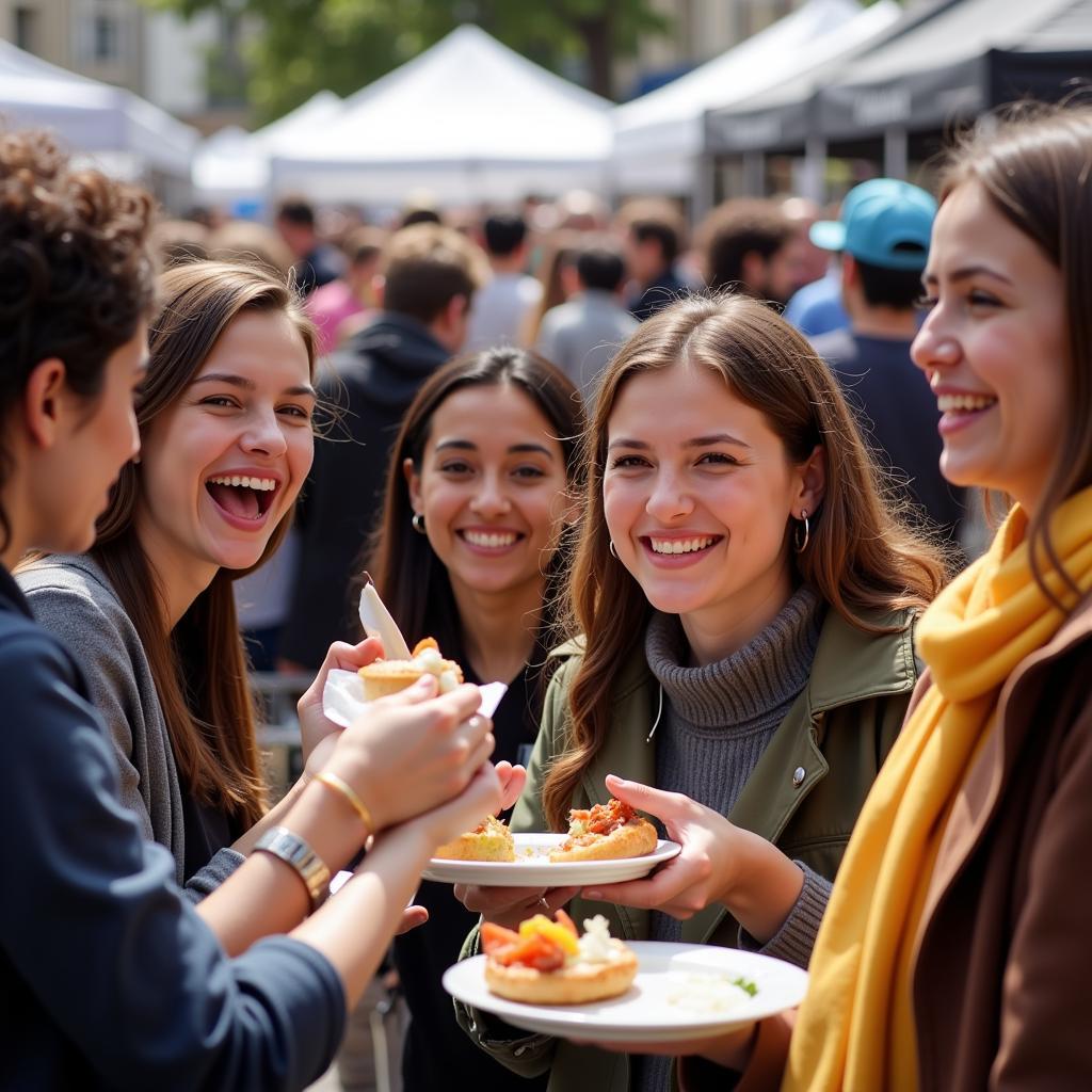 Enjoying the Crowds at a San Francisco Food Festival