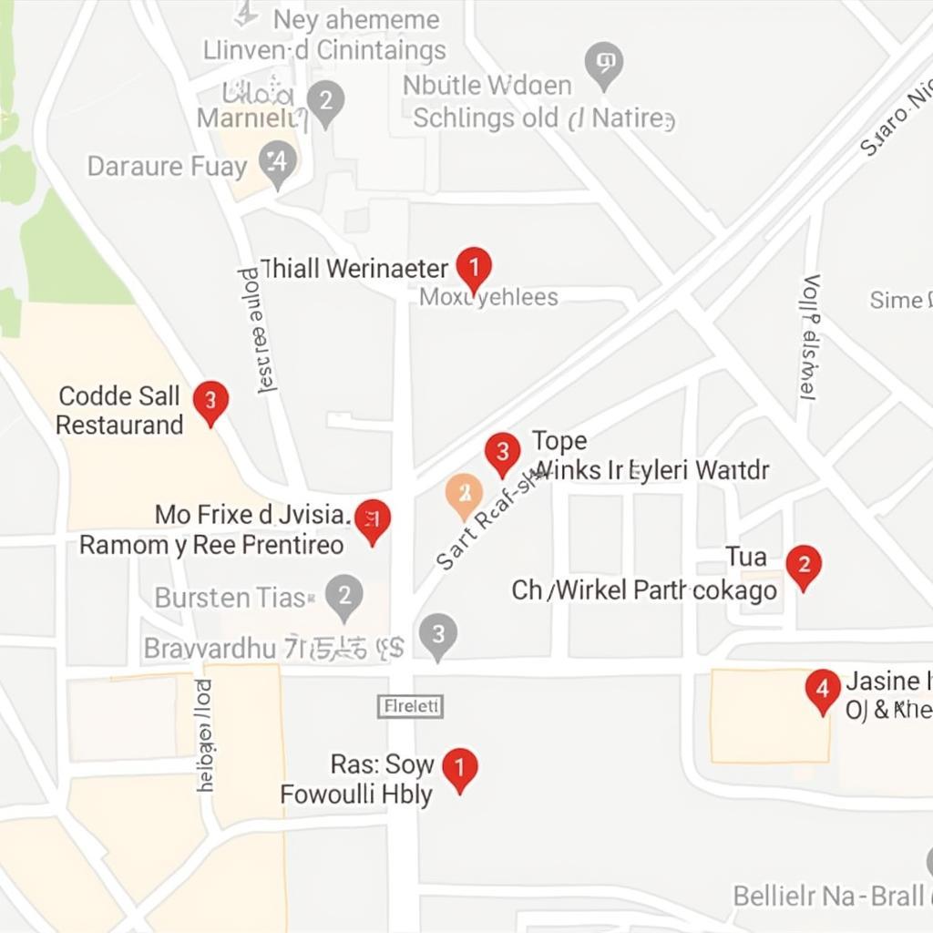 A map highlighting popular Japanese restaurants in San Leandro