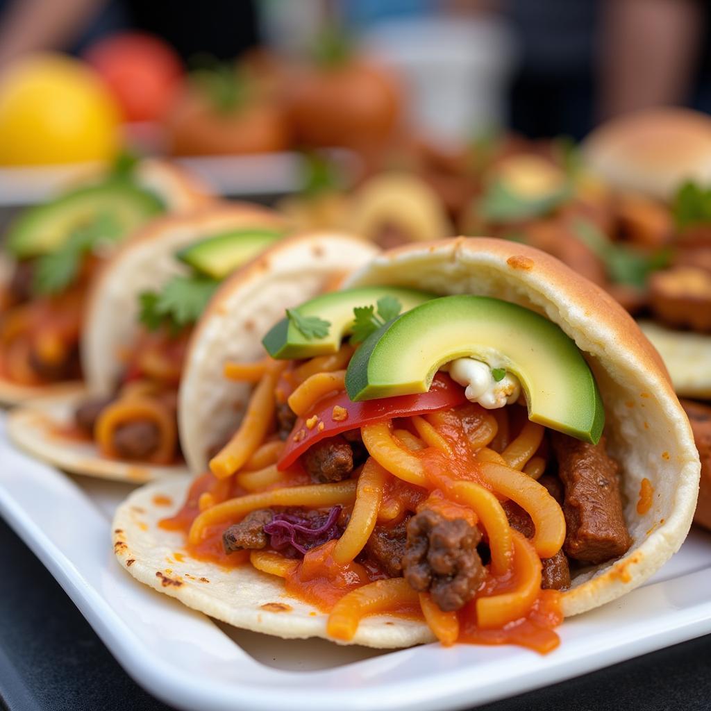 Close-up of delicious food from a food truck at the Sanford Food Truck Fiesta