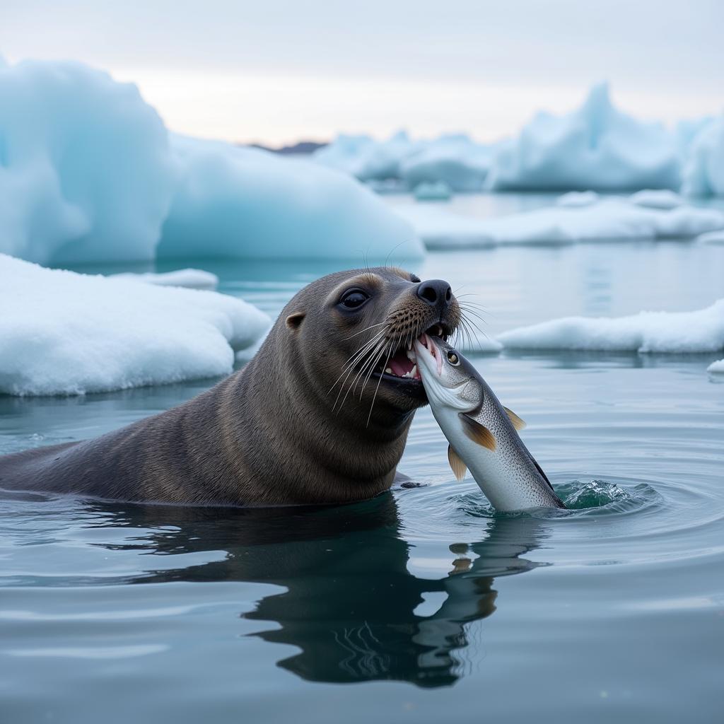 Seal Hunting Arctic Cod