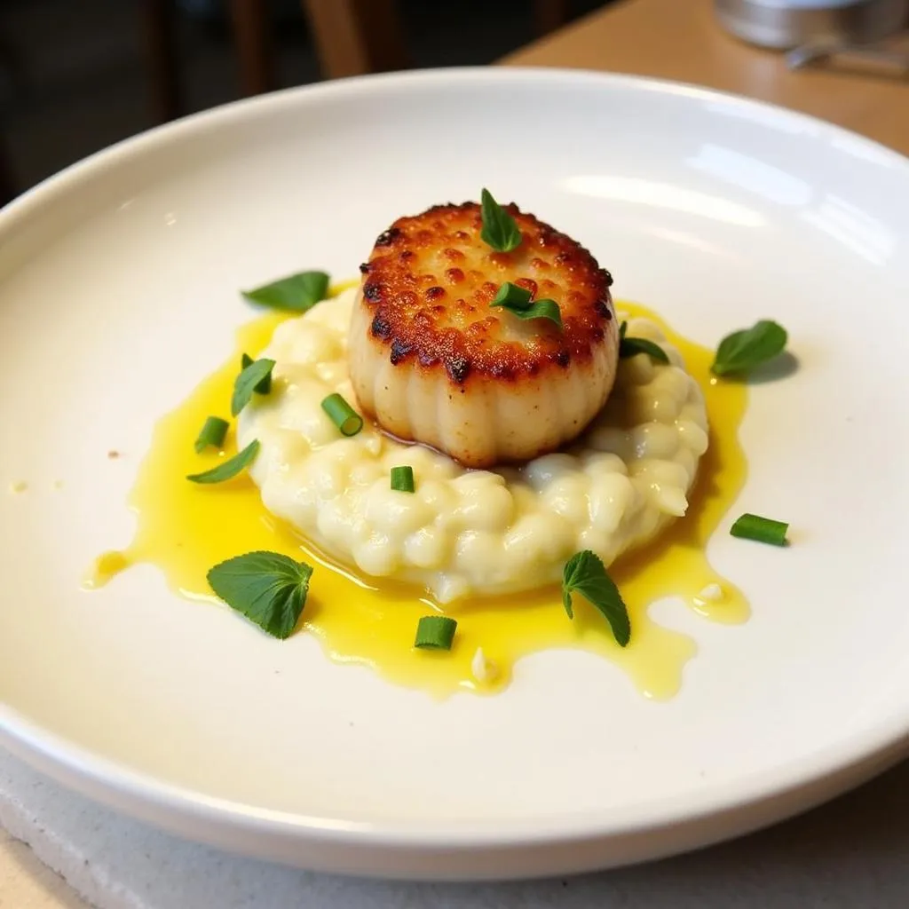 Seared Scallop with Cauliflower Puree