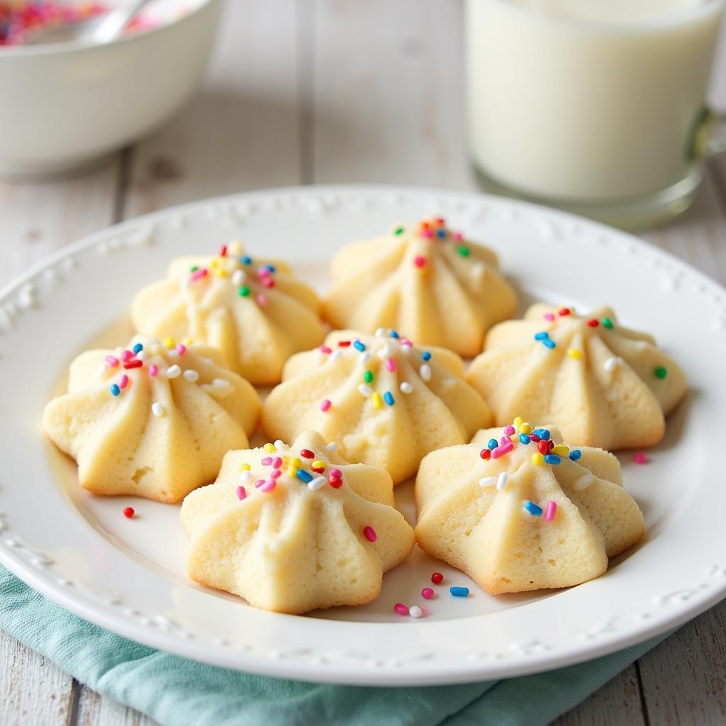 Seashell Cookies with Sprinkles