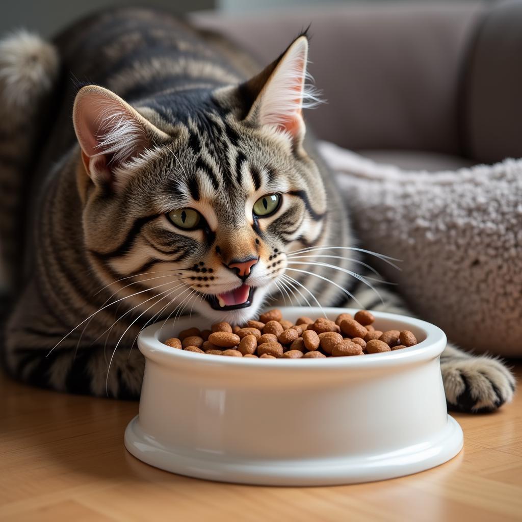 Senior Cat Enjoying Young Again Zero Food