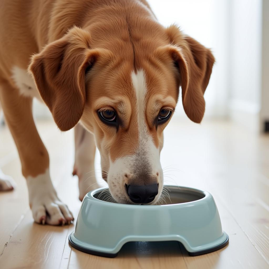 Senior Dog Staying Hydrated