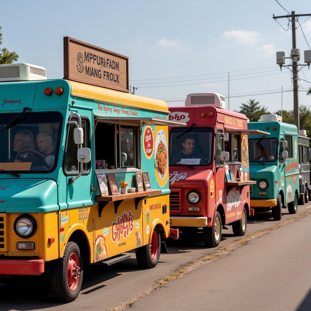 Food Trucks Parked at Seven Fields