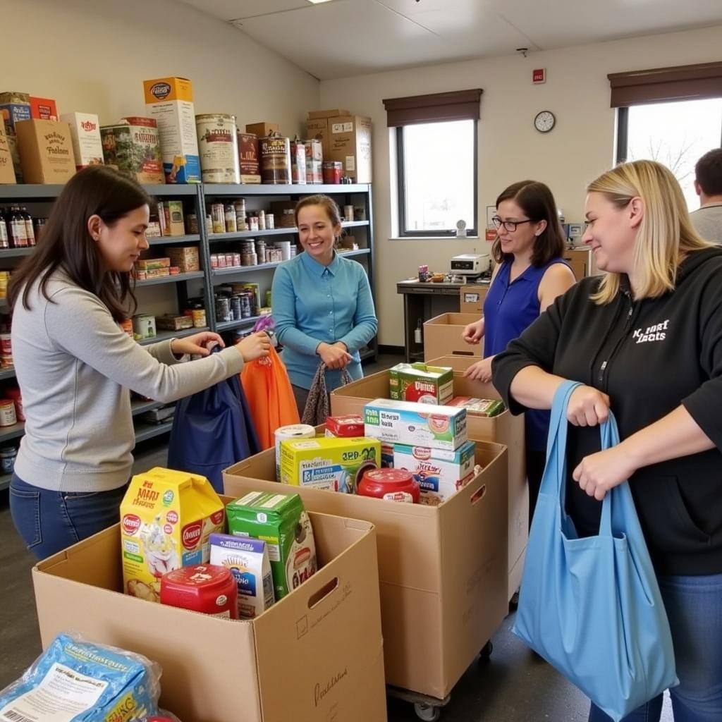 Volunteers at a Food Pantry in Seymour Indiana