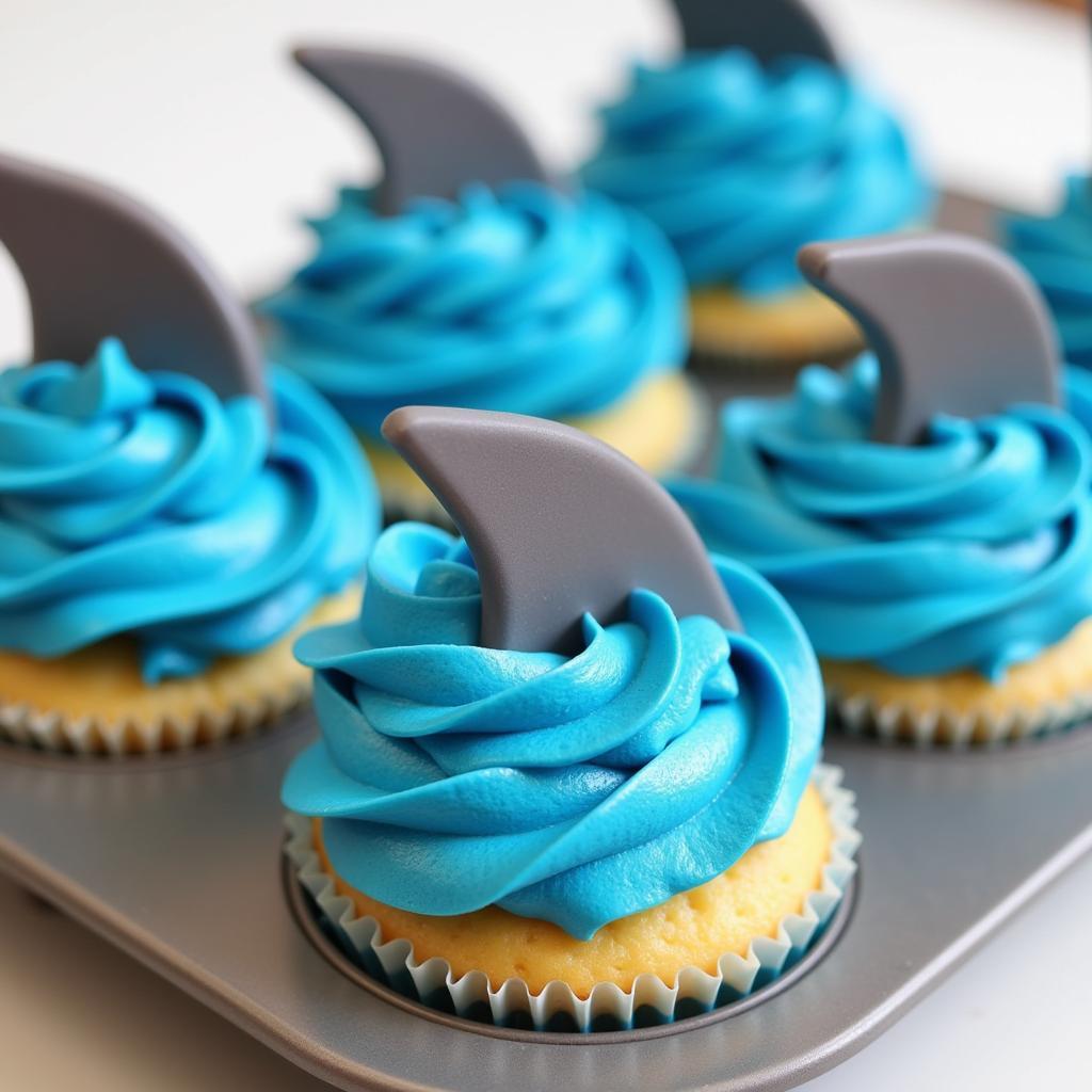 Shark Fin Cupcakes