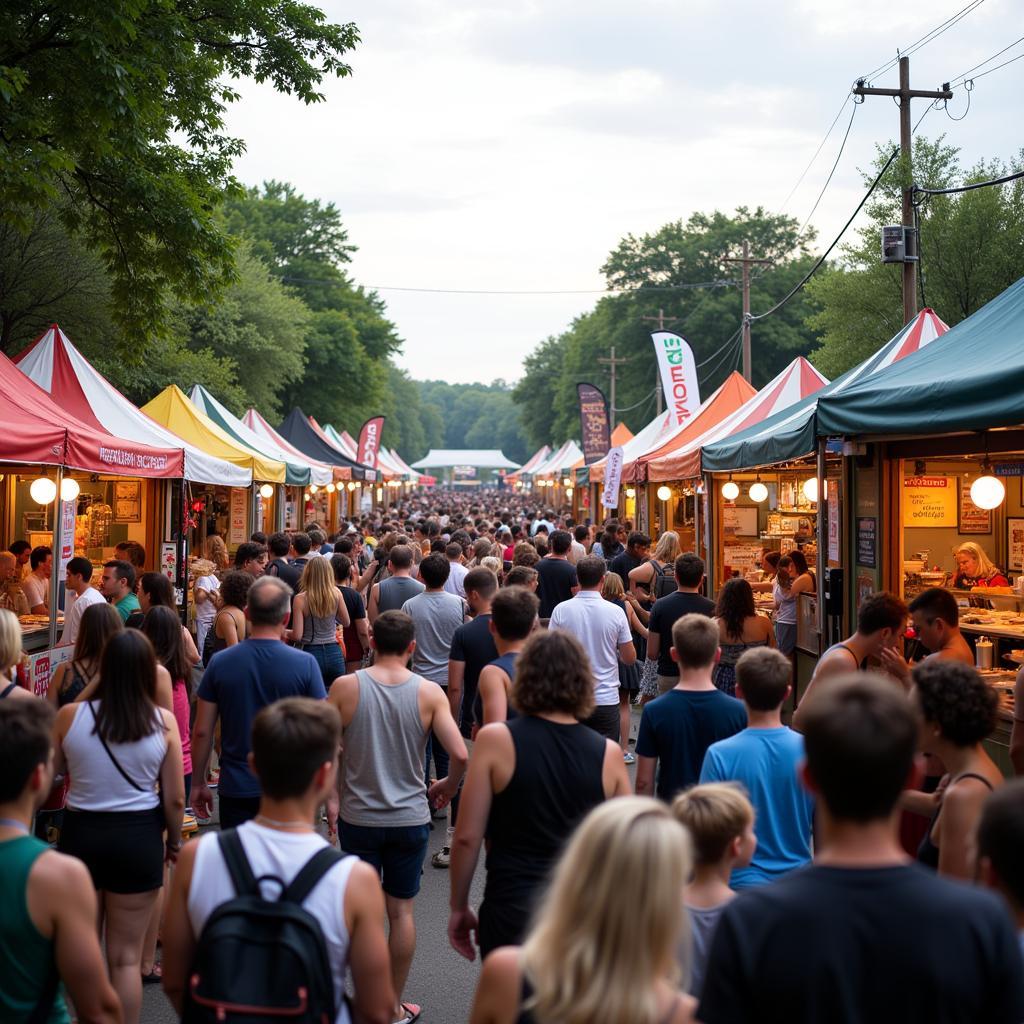 Shrewsbury Food Truck Festival crowd enjoying food and drinks