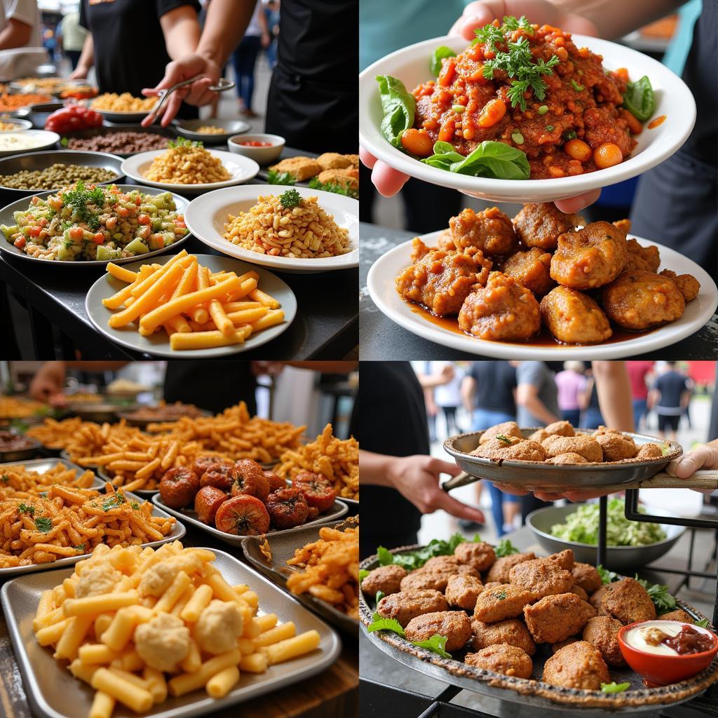 A variety of food stalls at Shrewsbury Food Truck Festival.