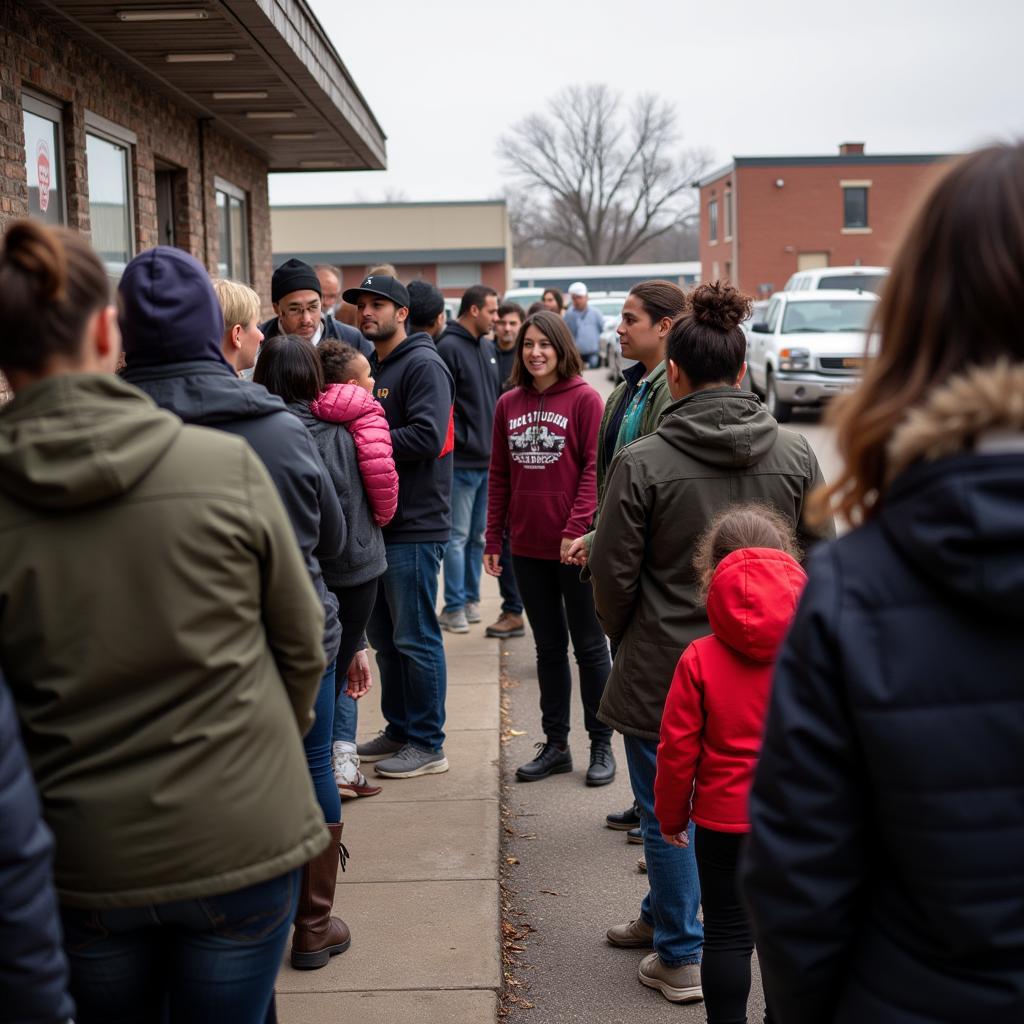 Individuals and families receiving food assistance at a Sioux City food pantry