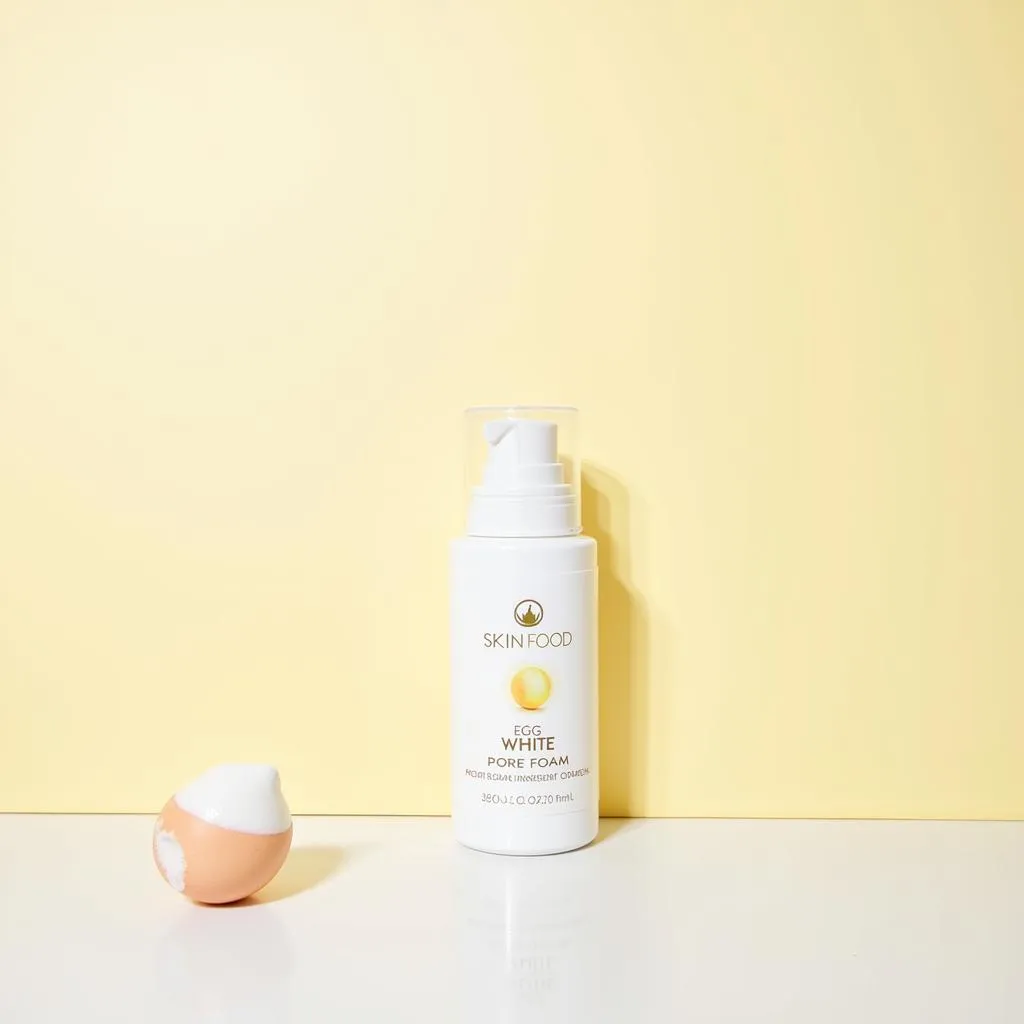 Close-up of Skin Food Egg White Pore Foam bottle