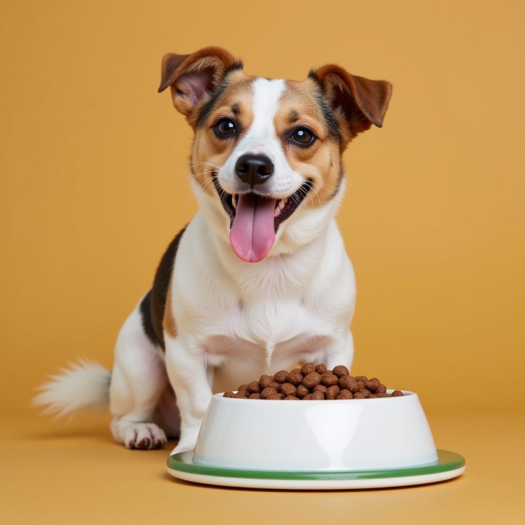 Small Breed Dog Enjoying Whole Earth Farms Food