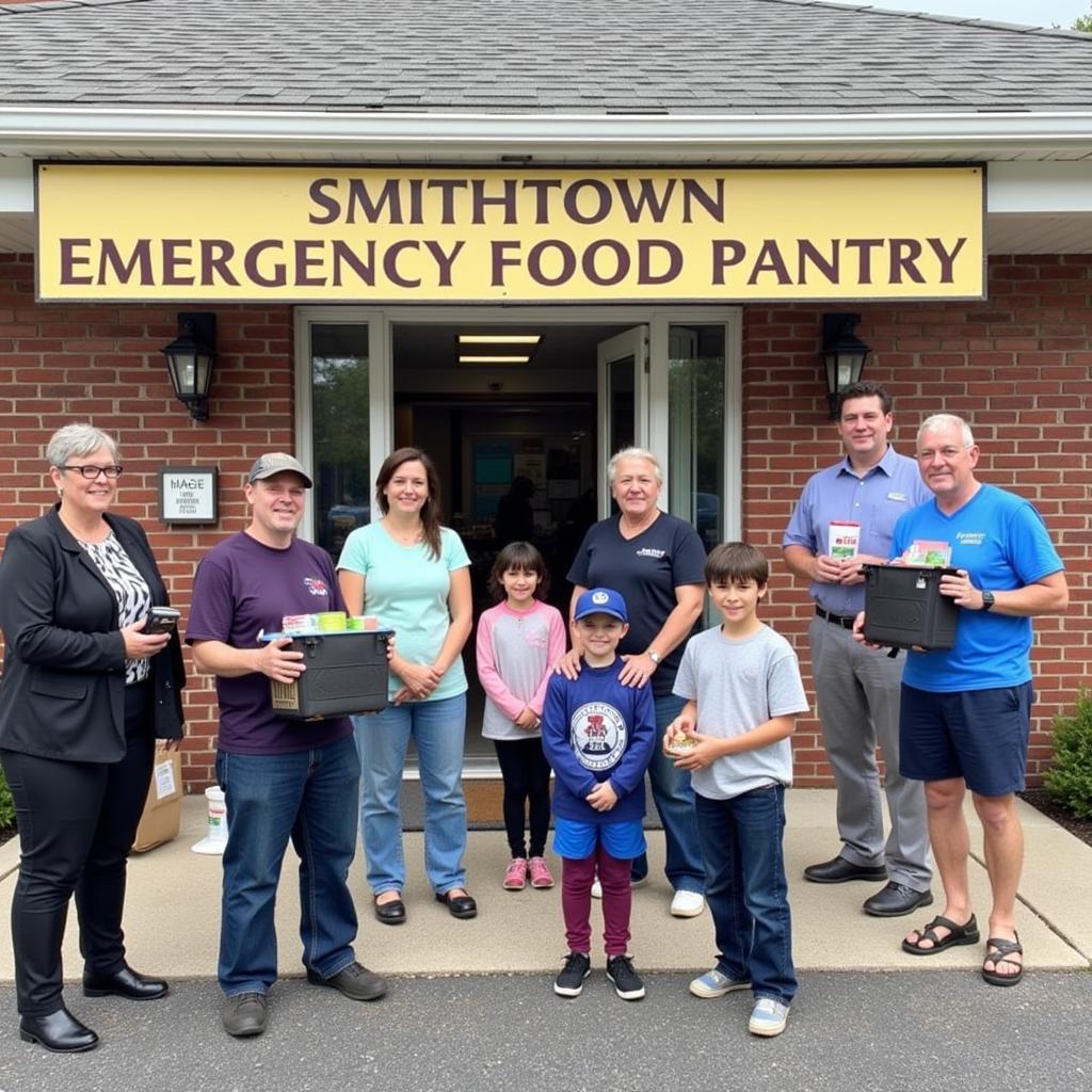 Community members support the Smithtown Emergency Food Pantry