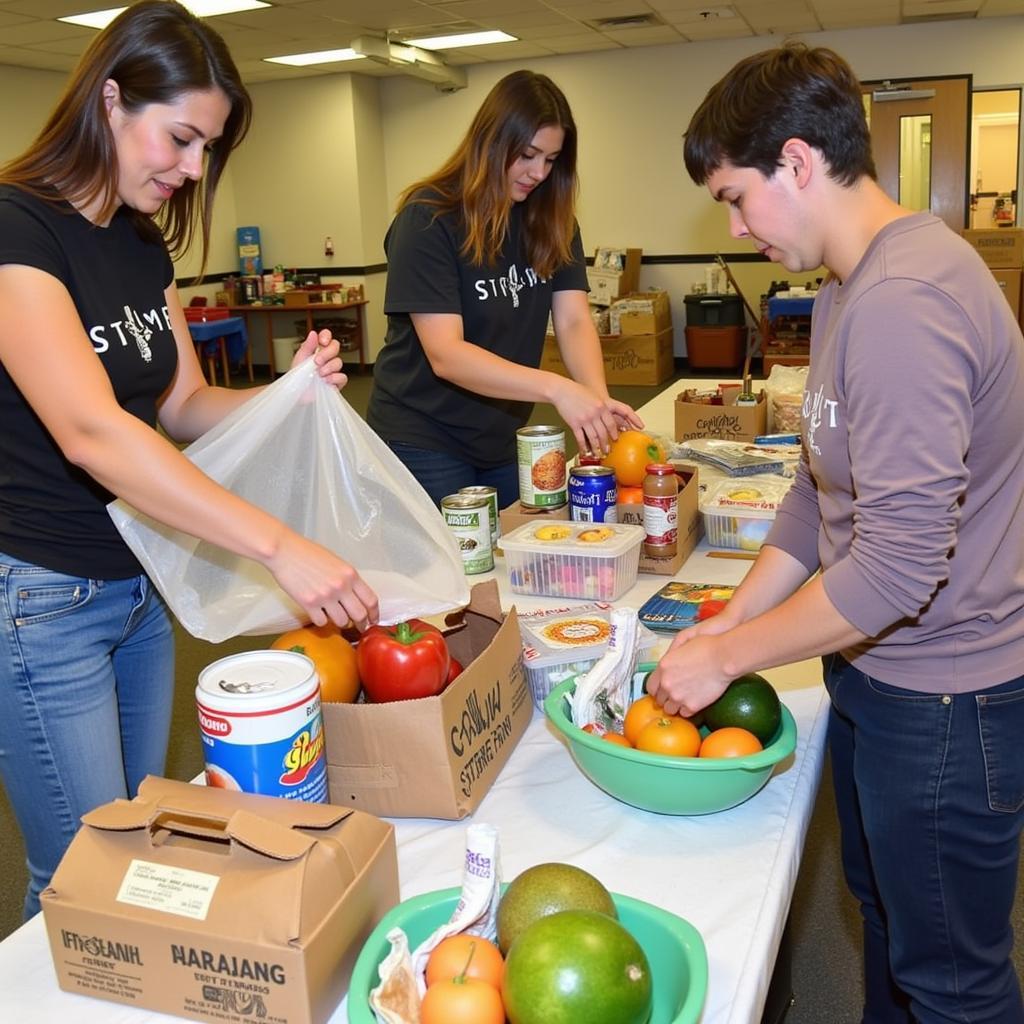 Food distribution at the Smithtown Emergency Food Pantry