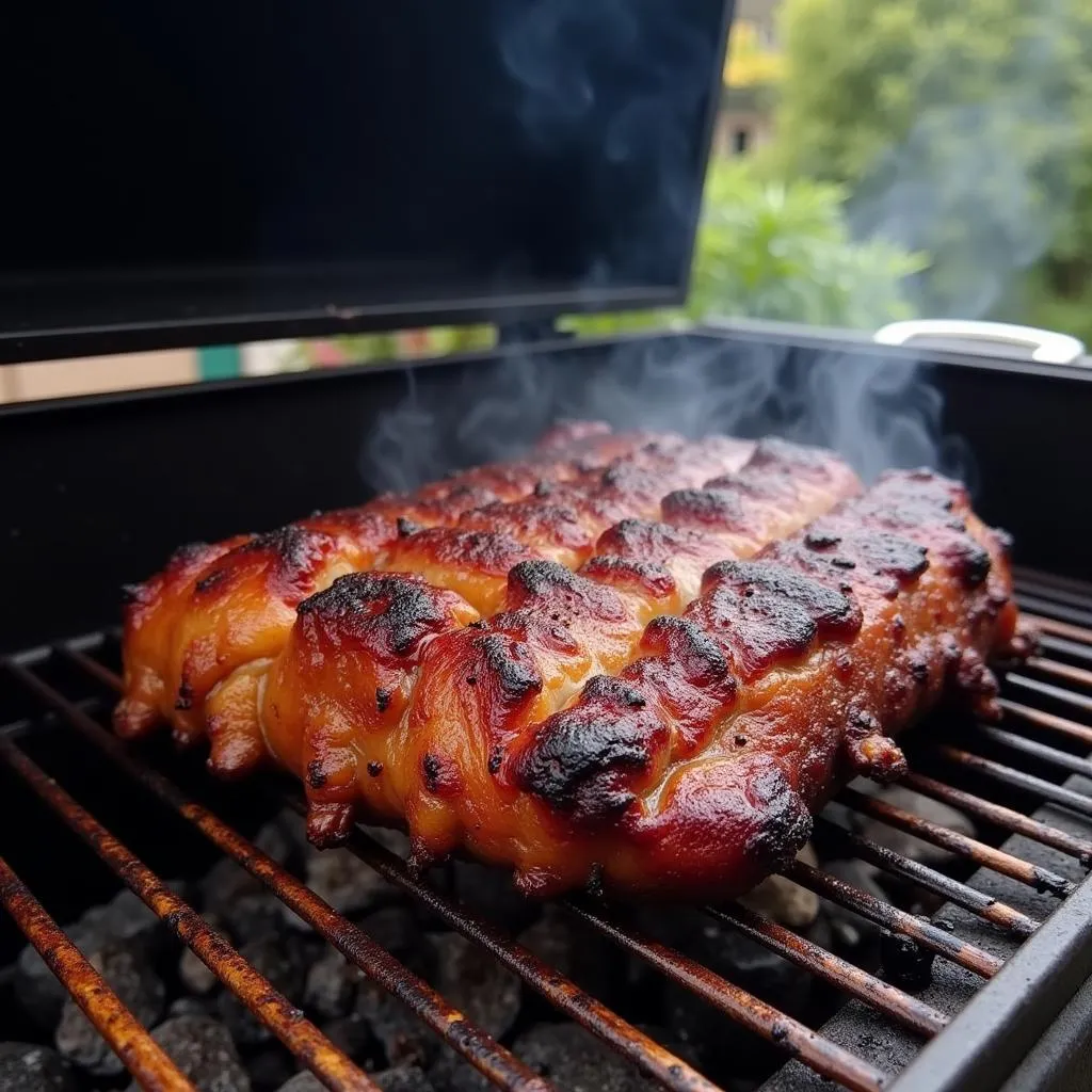 Smoked Meat on Wood Smoker