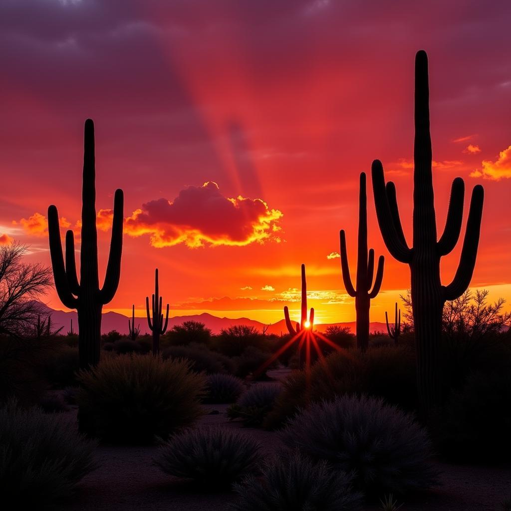 A panoramic view of the Sonoran Desert landscape