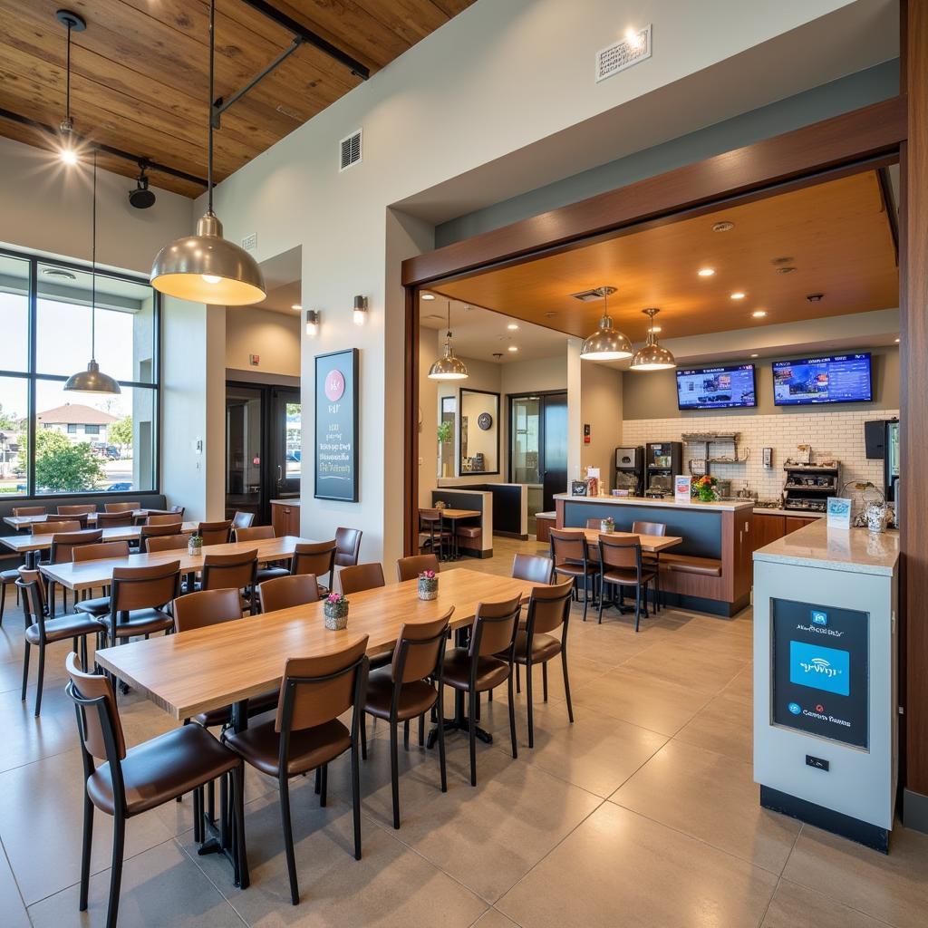 Spacious and modern food court in Sorrento Valley with comfortable seating