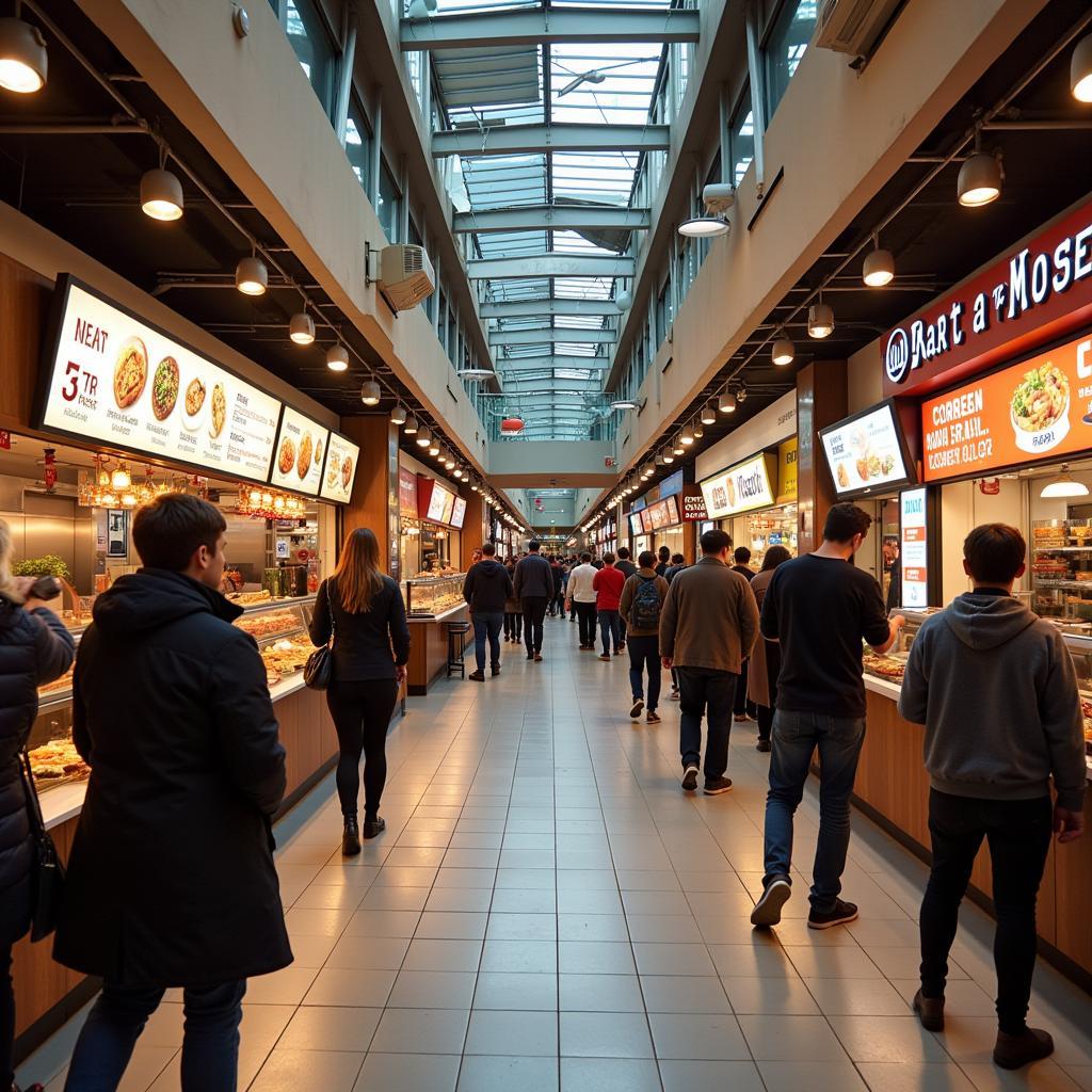 Bustling Southridge Mall Food Court