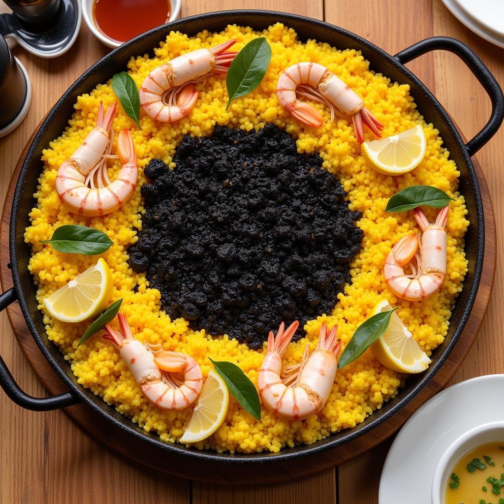 Spanish Paella with Squid Ink