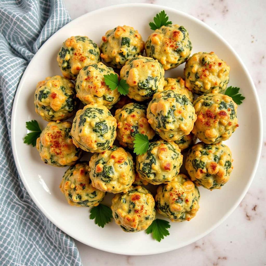 Spinach Artichoke Dip Bites on a Serving Platter