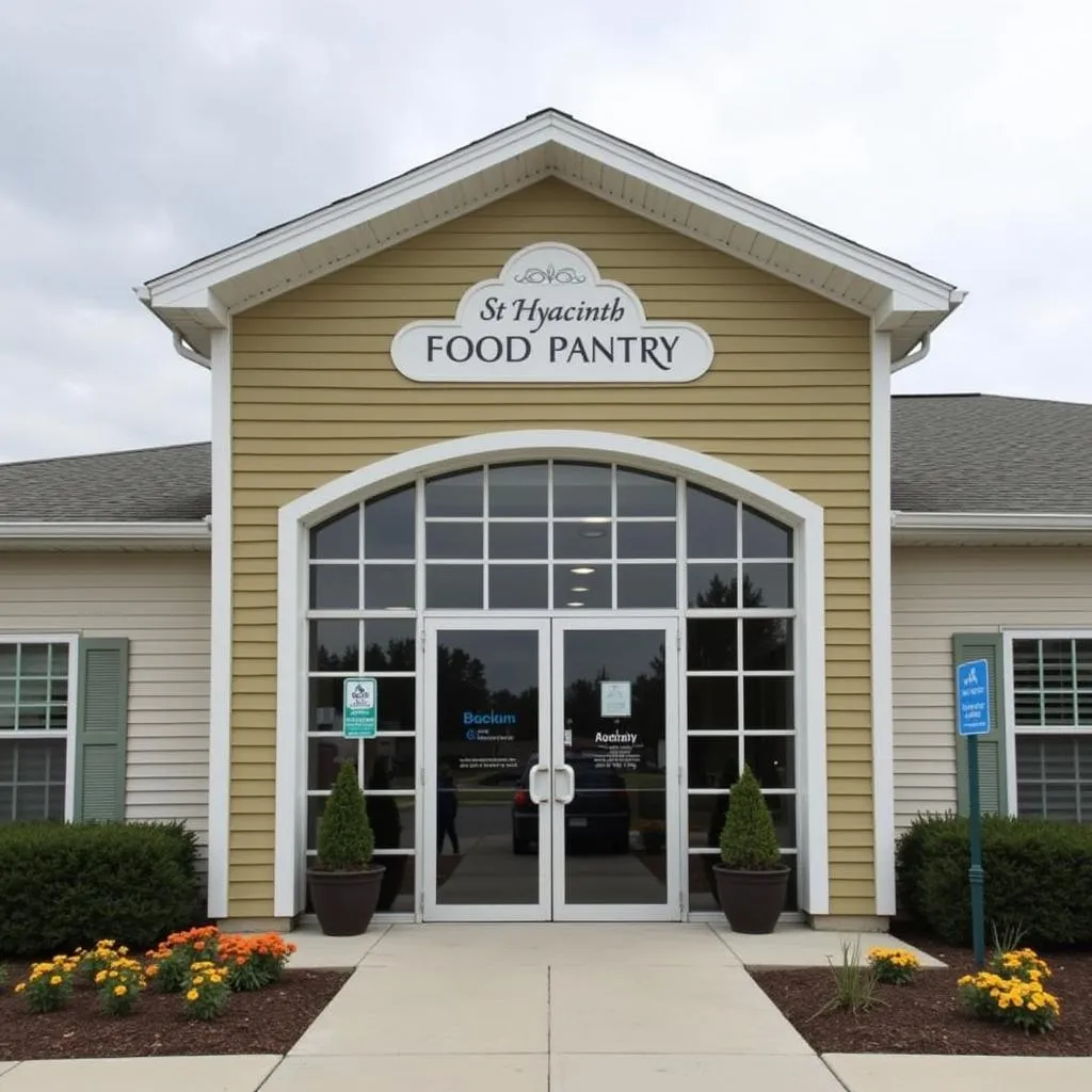 Exterior of St. Hyacinth Food Pantry building